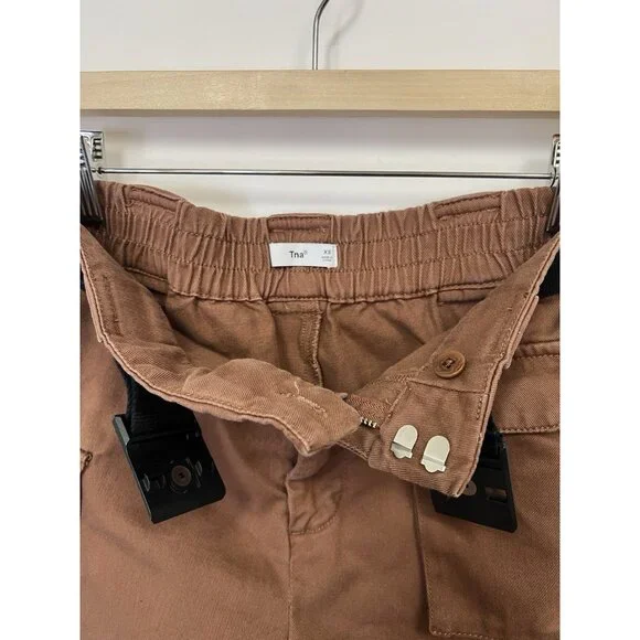 DO NOT BUY TNA High Waisted Cargo Shorts in Brown Size Xs Belted - Picture 3 of 6